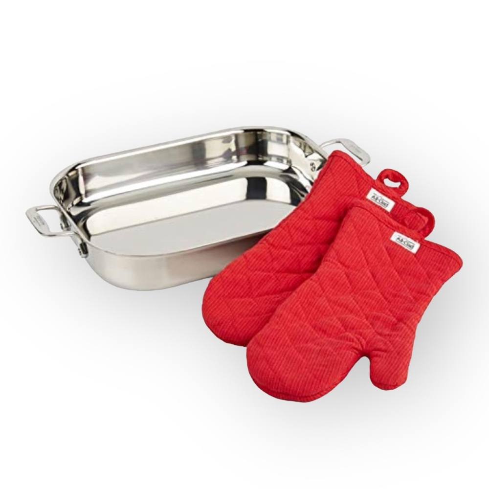 All Clad ★ Stainless Lasagna Baking Pan ★ Polished Stainless Steel ★ Near New ★ - Picture 15 of 16